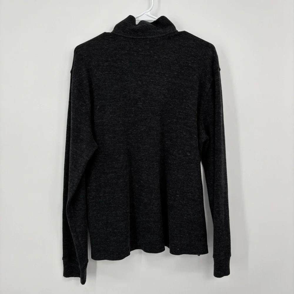 Polo Ralph Lauren Estate Rib‎ 1/4 Zip Sweater Men's Size Medium Gray Pullover